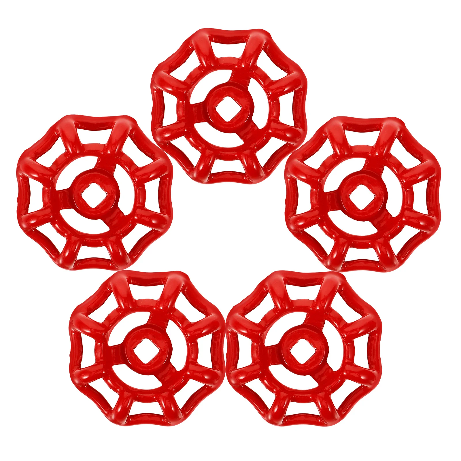 5 قطعة عقارب حمراء الحديد صمام معدني مقبض استبدال لصمامات البوابة المياه حنفية صنبور خرطوم خارجي مريلة اغلاق #5