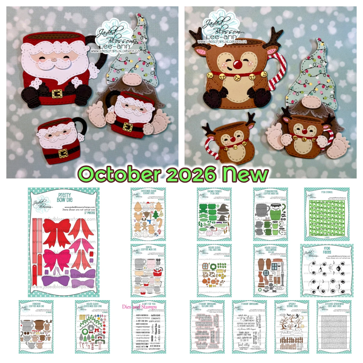 Jaded Blossom October 2026 New Christmas Sugar Cookie Metal Cutting Dies Stamp Stencil DIY Scrapbook Card Diary Craft Decoration