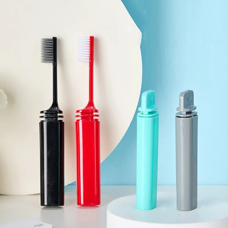 Brosse à dents de voyage portable pliable à poils souples, brosse dentaire pliable efficace pour adultes, 1 pièce