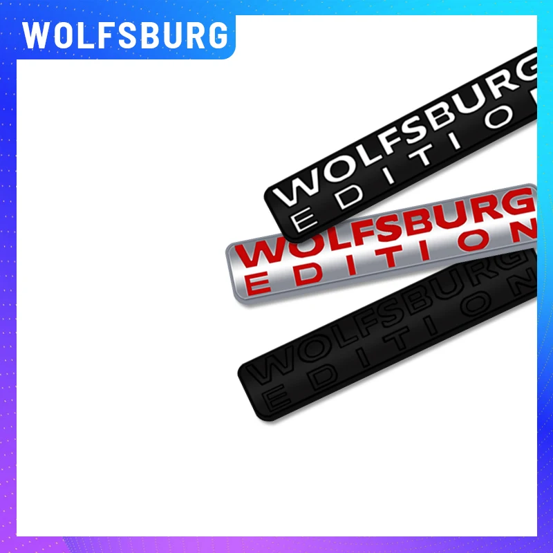 1/2PCS Metal WOLFSBURG EDITION Logo Emblem Car Rear Trunk Sticker Decoration Badge Styling Accessories