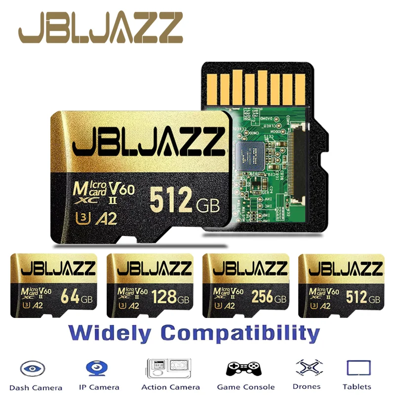 Tarjeta de memoria Micro TF/SD de 512GB, tarjetas Flash TF de alta velocidad de 128GB, tarjeta Mini SD/TF de 256GB y 64GB para teléfono, cámara y PC