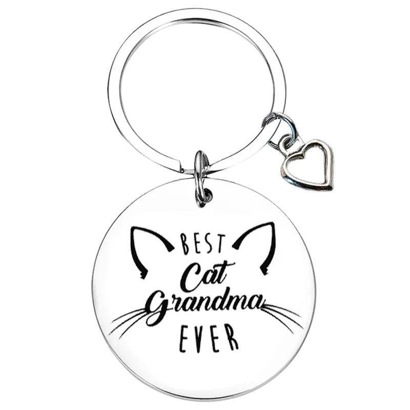 Grandmother Keychain Pendant Cat lover Gift Key Chains pet Animal gift