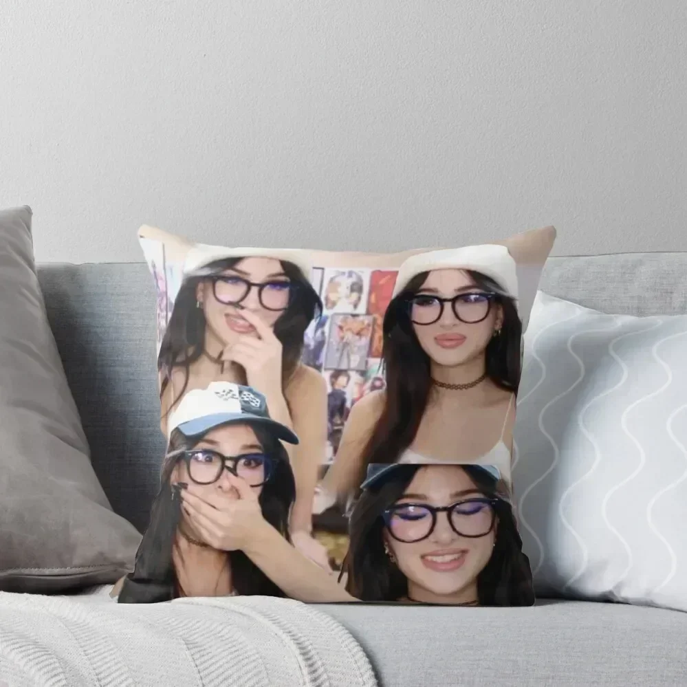 

Sssniperwolf collage Throw Pillow New year Decorative pillow case Decorative Cushion Cover christmas pillowcases pillow