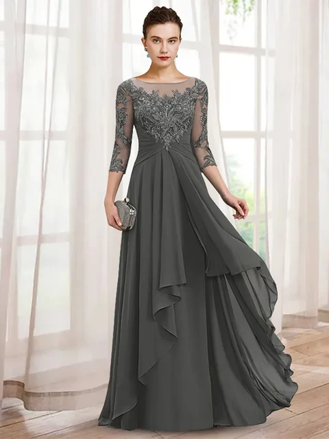 Grey mother of the bride outfit best sale