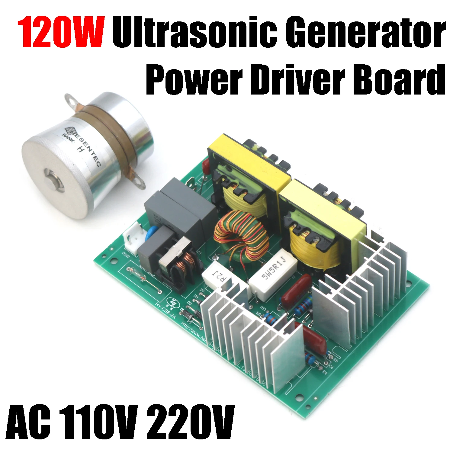 120W 40Khz LUI Ultrasonic Cleaning Machine Driver Board Dishwasher Power Generator AC 110V 220V / 50W 40K Transducer Vibrator