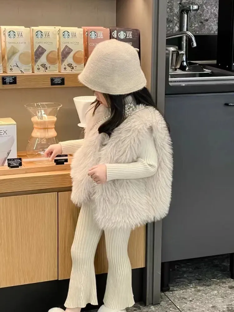 Imitation Fox Fur Grass Vest Coat Casual Simple Al-match Autumn and Winter Korean Fashion Trend Casual Coat