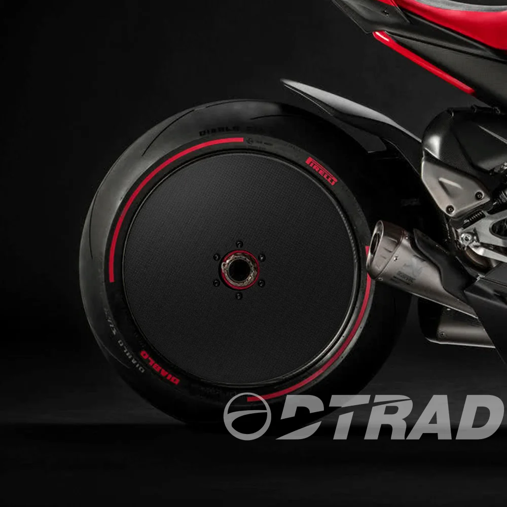 Real Carbon Fiber wheel cover disc, matte and glossy, with CNC Aluminum 7075 flange and black motorcycle screws