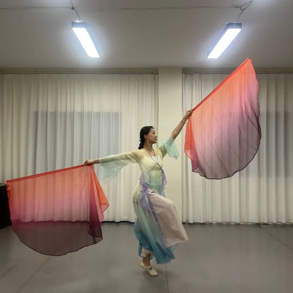 

2Pcs Dance Worship Flags With Telescopic Poles Elegant Dance Worship Flags Halloween Stage Performance Props 140x96cm