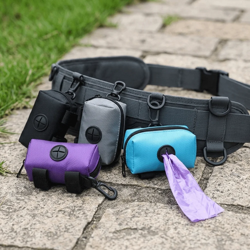 Portable Pet Poop Bag Dispenser Durable Compact Dog Poop Bag Holder Lightweight Waterproof Pet Poop Bag Carrier