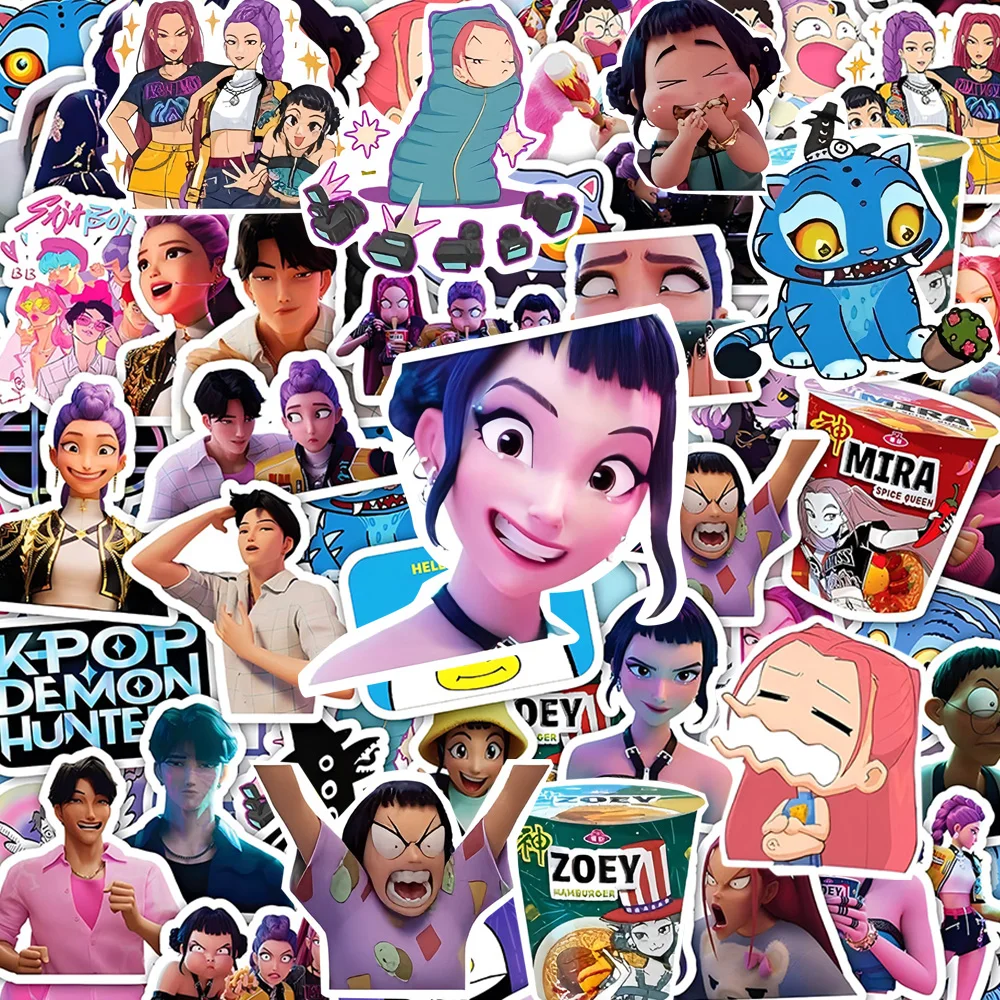 Kawaii أنيمي Kpop شيطان هنتر ملصقات الكرتون ختم الشارات مقاوم للماء DIY بها بنفسك سكرابوكينغ القرطاسية لطيف ملصق الهدايا #1