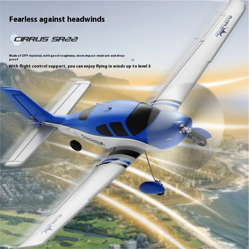 

Qidi580 Бесщеточный 4-канальный радиоуправляемый самолет Quad Channel Sr22 Планер с фиксированным крылом Бесщеточный двигатель Модель самолета Радиоуправляемая игрушка