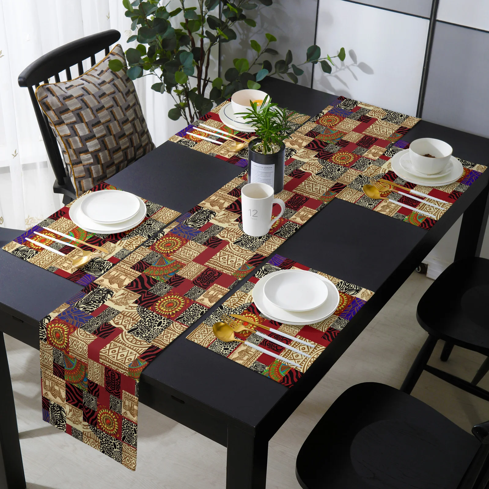 African Ethnic Style Table Runner Coffee Table Decor Wedding Table Decoration Tablecloth Wedding Table Decor