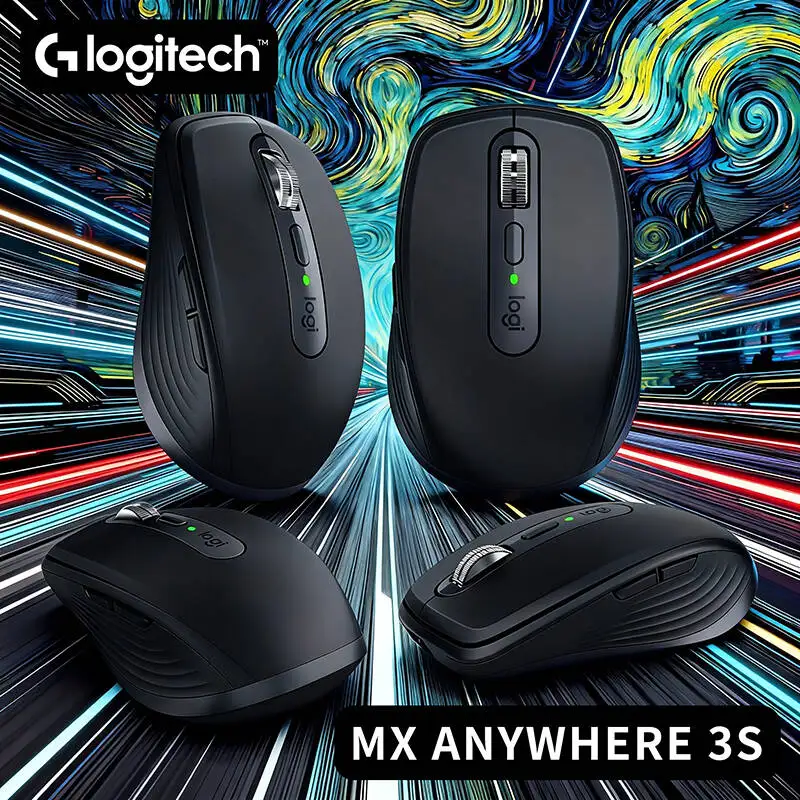 

Беспроводная мышь Logitech MX Anywhere 3S — Darkfield 8K DPI, противоскользящая, MagSpeed Wheel, бесшумные кнопки, мульти-OS, быстрая зарядка через USB-C