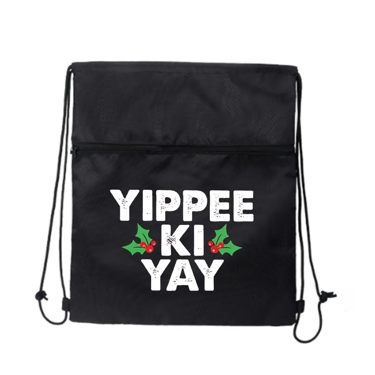 

Yippee Ki Yay Альпинистская черная повседневная сумка на шнурке вмещает кошелек для телефона и многое другое
