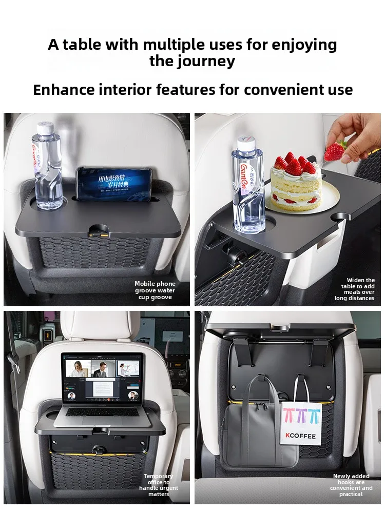 For Chery iCAUR iCAR V23 Car Front Seat Back Table ABS Foldable Seatback Laptop Desk Working Food Table Car Interior Accessories view 5
