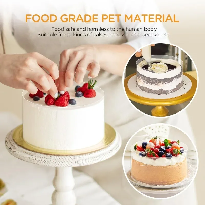 1 Roll Transparent Cake Surround Film Chocolate Mousse Cakes Decorations Edges Film DIY Baking Cupcake Pastry Tools Supplies
