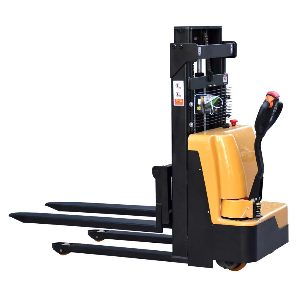 Customized New Style Walking Position Electric Pallet Forklift Full Electric Pallet Stacker With Pedal Electric Pallet Stacker