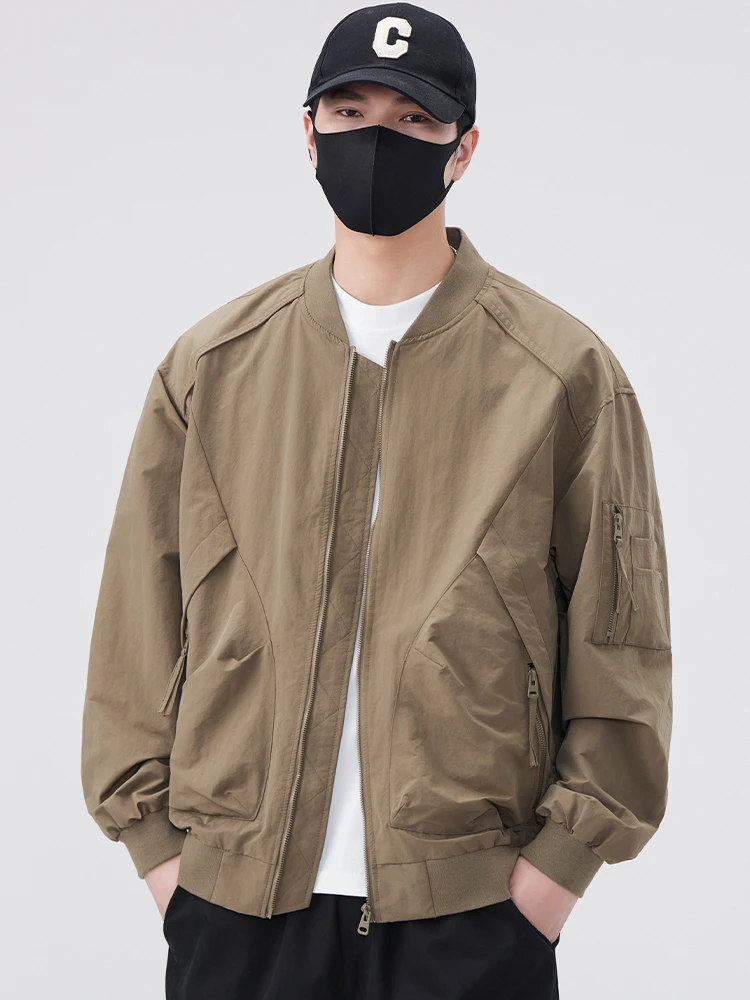 

Мужская рабочая куртка в стиле бейсболки, свободного кроя, модная и стильная, новинка весны-осени, повседневная одежда.