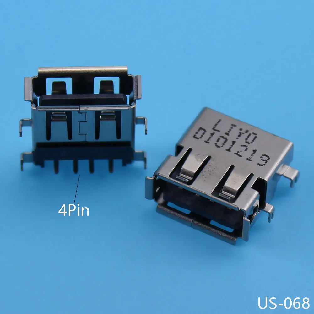 

10Pcs USB 2.0 Type A Female Socket SMT 90 ° 4PINS Black SMD USB Connector AF For Lenovo G450 G460 Series G455 G530 N500 G460AX