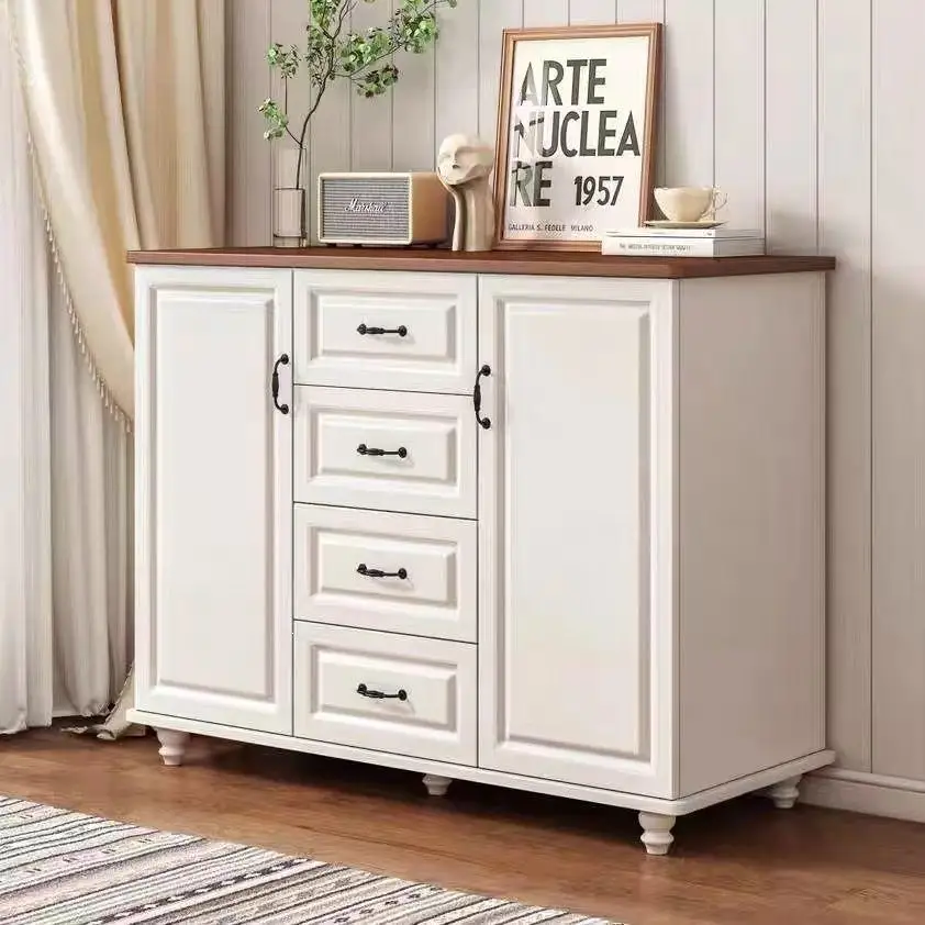 #Solid Wood Dresser with Drawers and Doors, Modern Storage Cabinet for Bedroom, 3/4 Drawer Available