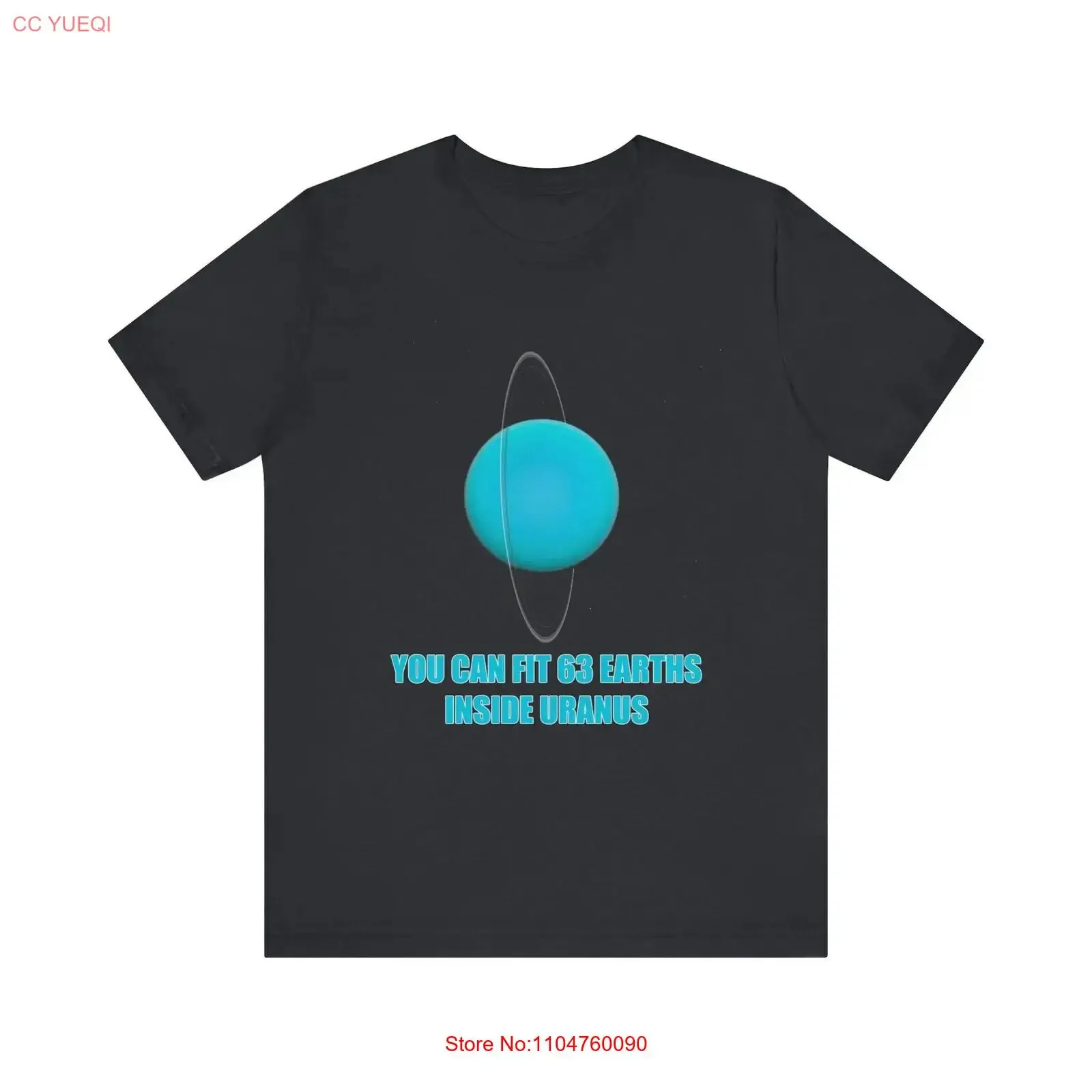 Se pueden colocar 63 planetas Tierra dentro de Urano, camiseta divertida de astronomía, humor espacial para amantes de la ciencia, educativa, vintage, lavada