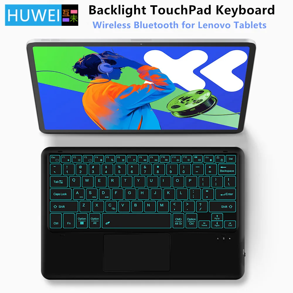 Backlight TouchPad Keyboard For Lenovo Xiaoxin Pad Pro 12.7 2025 Tablet For Lenovo Idea Tab Pro P12 12.7 Wireless BT Keyboard