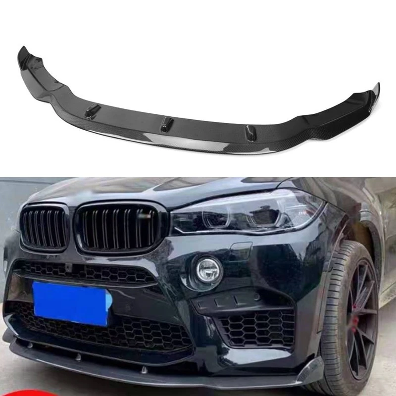 

X5M Carbon Fiber Front Bumper Lip Chin Spoiler For BMW X5M F85 X6M F86 2015 2016 2017 2018 HM Style Car front splitter