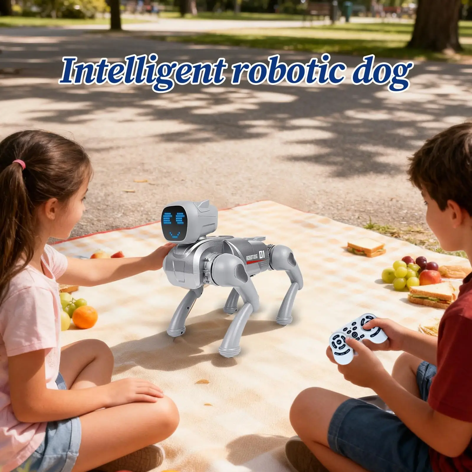 Robot Intelligent chien voix réaliste jouets éducatifs Intelligent marche Robot chiens animaux de compagnie pour enfants filles maison voyage intérieur