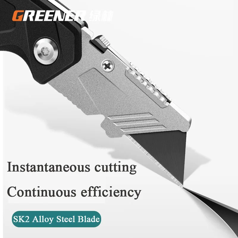 Zinc Alloy Art Knife,MultiFunction Heavy-Duty Folding Knife Wall Paper Cable Cutting taglierino professionale electrical couteau