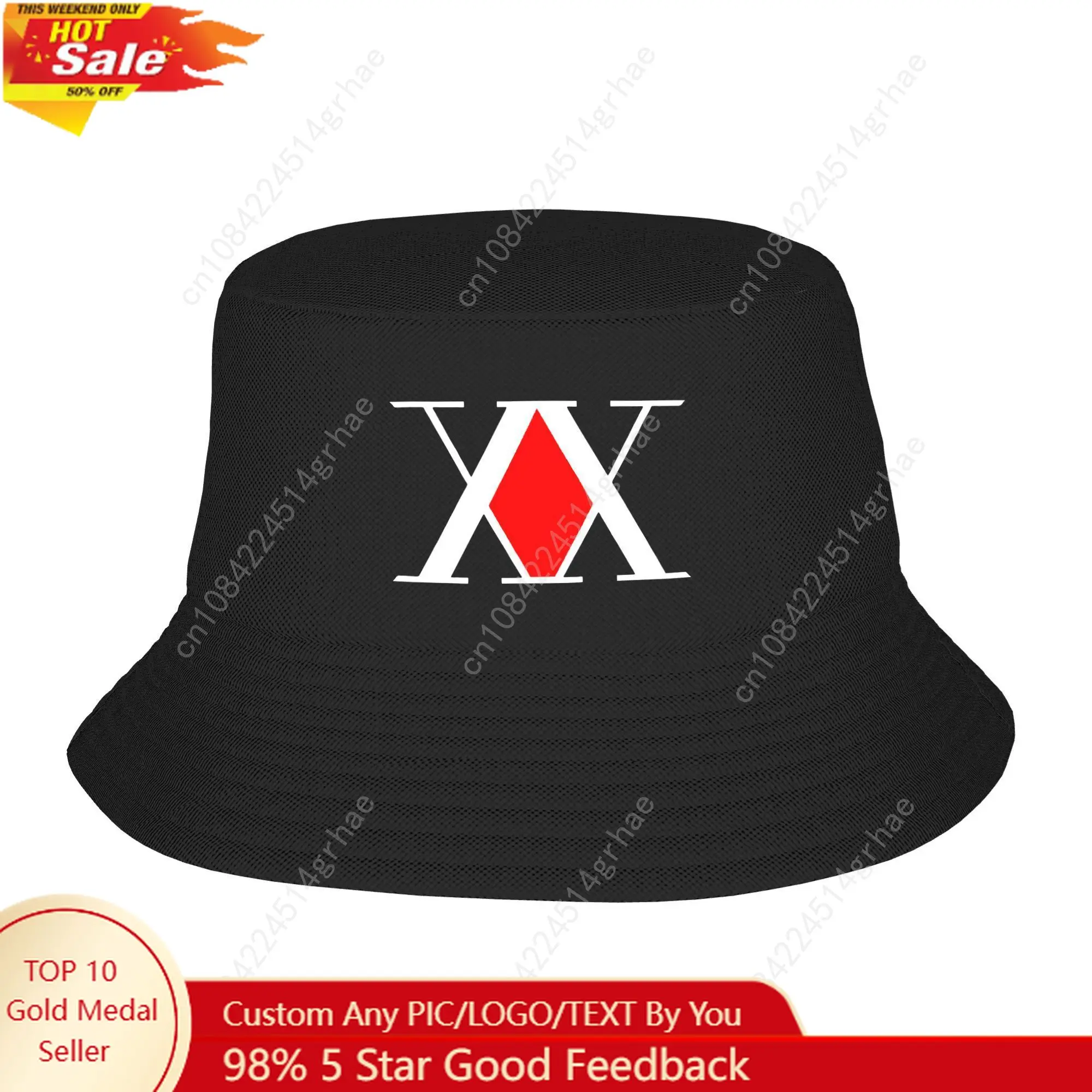 

Hot Headwear Anime Hunter X Hunter Accessories Bucket Hats Street Women Hot Sun Hats Killua Zoldyck HxH Bob Packable Fishing Hat