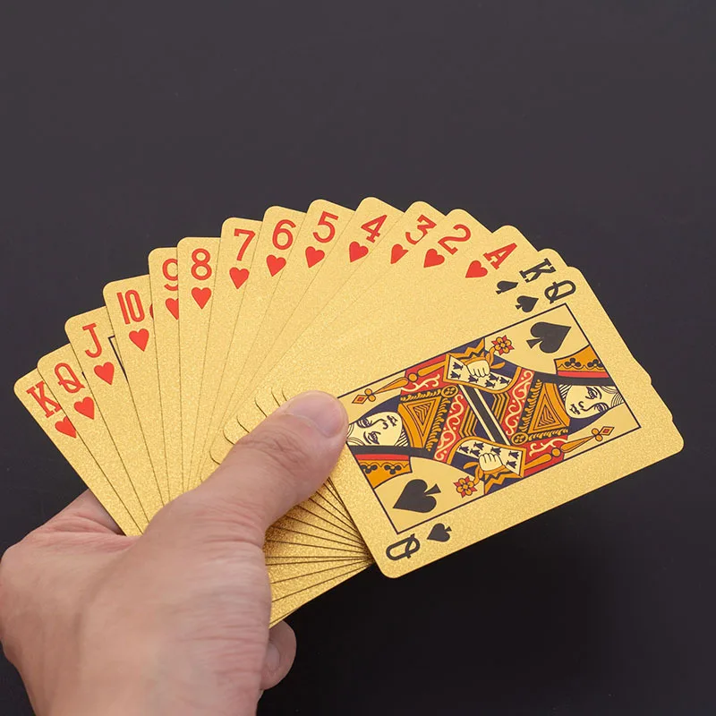 

24K Gold Foil Playing Cards Deck - Perfect For Poker, Practical Jokes & Party Gifts Christmas Halloween Thanksgiving Gift