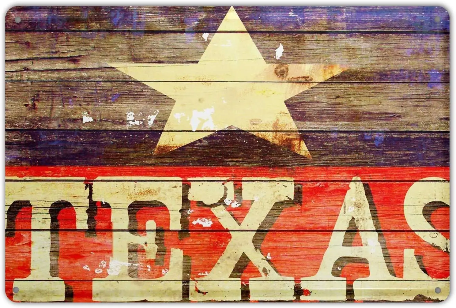 Decoraciones Artísticas para Bodega, Letrero Metálico Personalizado para Pub al Aire Libre, Letreros de Hojalata, Decoración de Pared con Estrellas del Sheriff de Texas, Aluminio