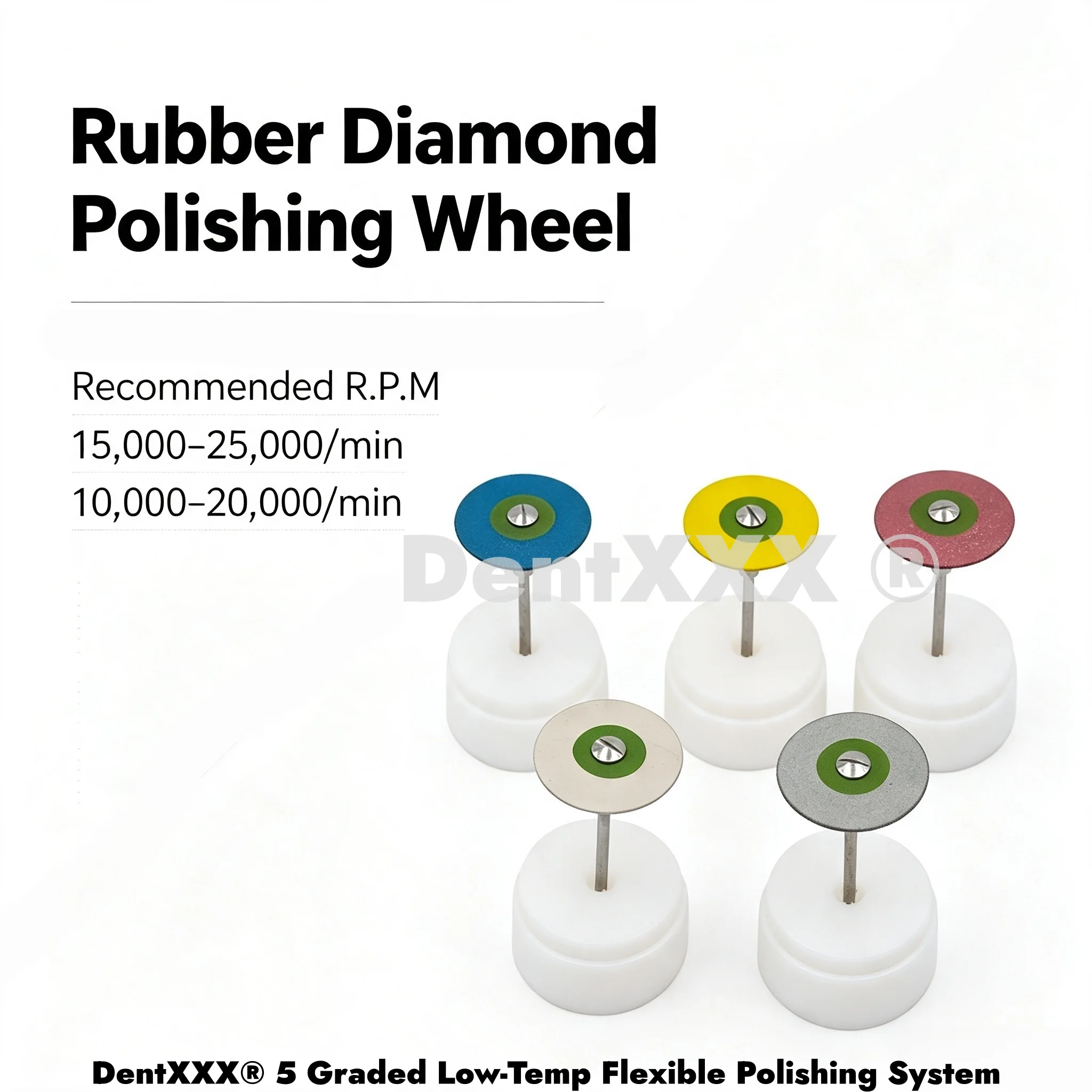Buy 10 Get 2 Free 26mm HP Diamond Rubber Polisher Wheel Disc, for Smoothing and Finishing