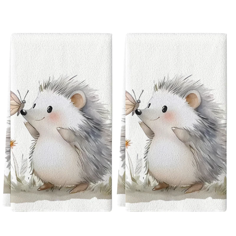Aliexpress 2Pcs, Hedgehog Kitchen Towels, 40Cm*60Cm Towel Set, Best Kitchen Towels, Super Absorbent Soft Cleaning Cloth, Cooking and Baking Tea Towel, Hand Towel, Cleaning Cloth, Dishcloth, Kitchen Decoration, Living Room Decorations, Kitchen Essentials, Home Essentials - Aliexpress Deal