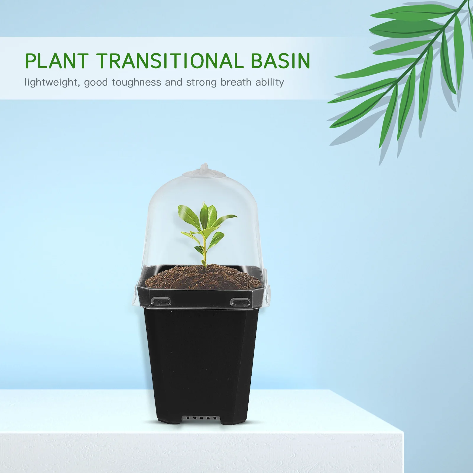 

10Pcs Thickened Plastic Square Flower Starting Pots for Home Garden Nursery Seedling Growing Kit Reusable Ventilated