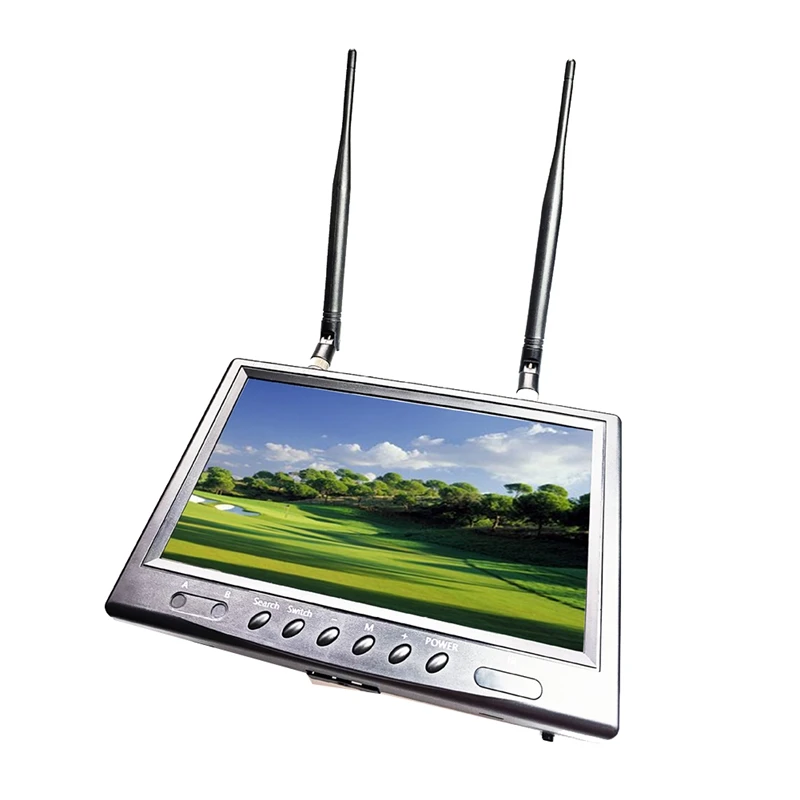 9 Inch 5.8G FPV Monitor LCD Screen 800X480 20Hz--20Khz Stereo Dual Receiver For RC FPV Drone Quadcopter Durable EU Plug