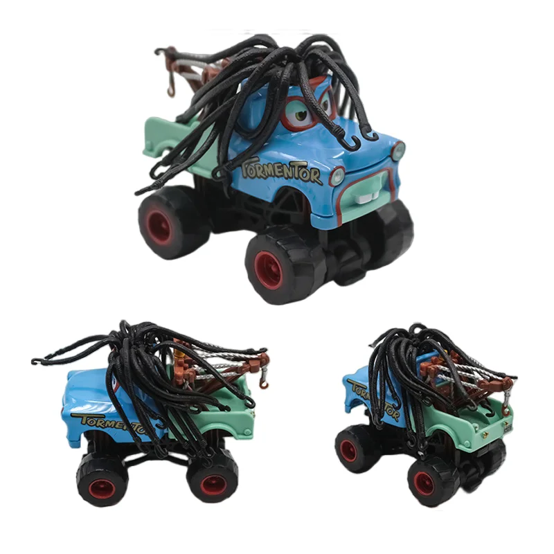 Disney Pixar Cars 2 3 Wrestler Mater High legged Lightning McQueen Racing Series Metal Alloy Vehicle Kid Collection Toys