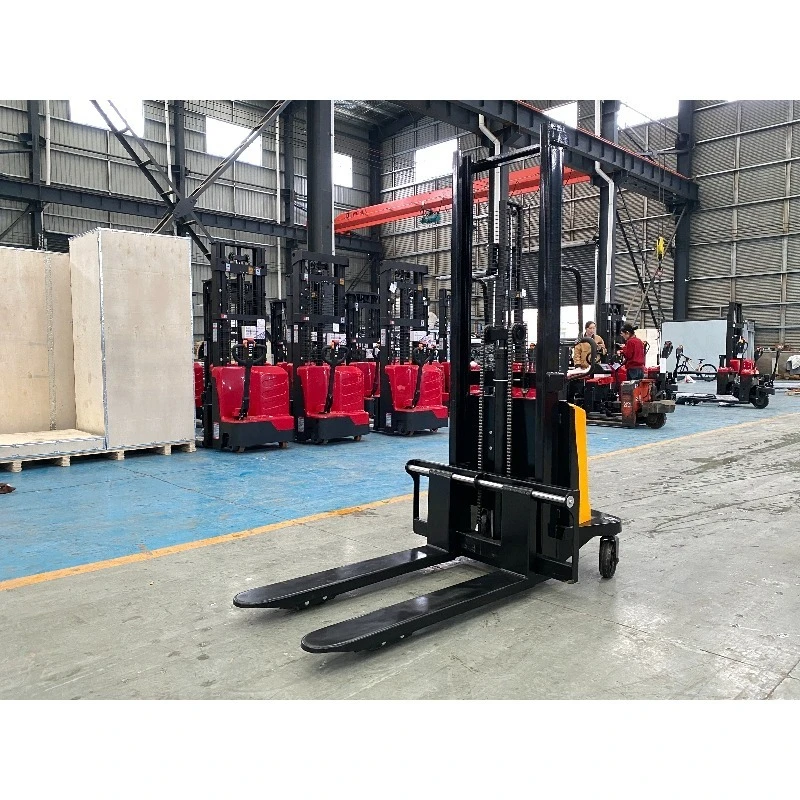 Cheapest Price New Full Electric Stacker Semi Electric  2000kg 1000 1500kg Portable Stacker Pallet Forklift Self Lifting Stacker