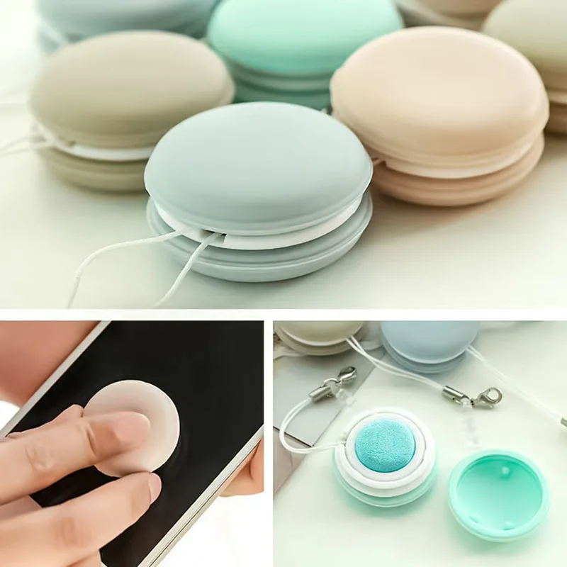 

Macaron Mobile Screen Wiper Duster Portable Glasses Lens Cleaning Wiper Rag Camera Lens Cleaning Tool Pendant