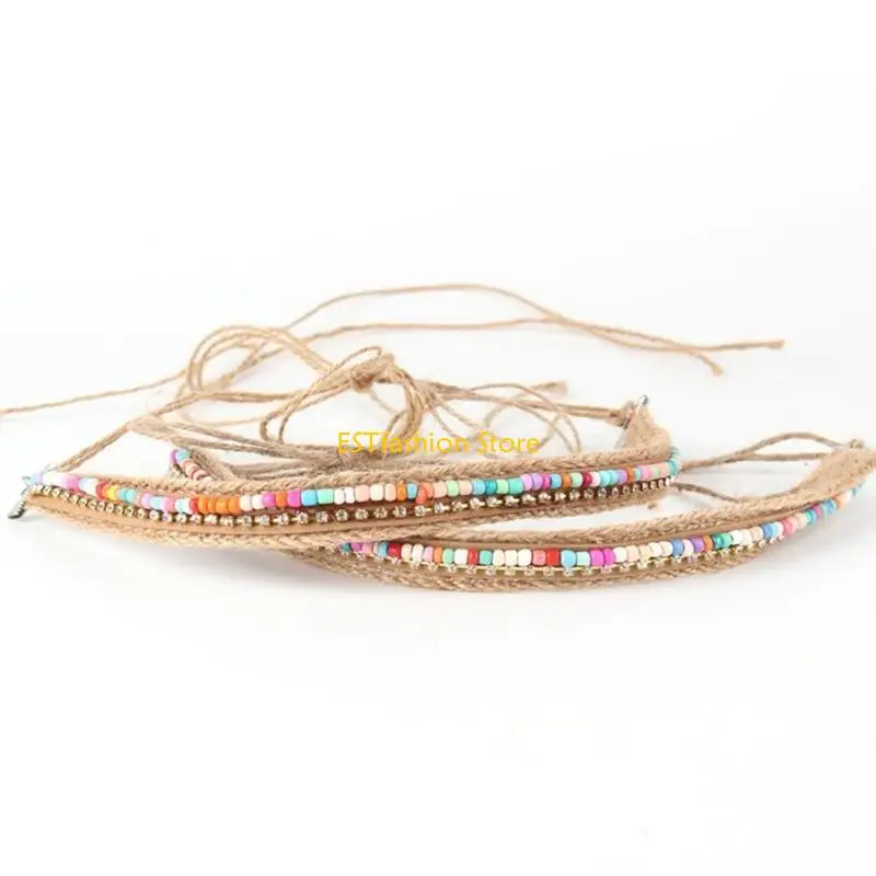 Y5GC Cowboy Hat Band Mexicaanse hoedband Beaded Hat Band Western Hat Belt Band Hatband