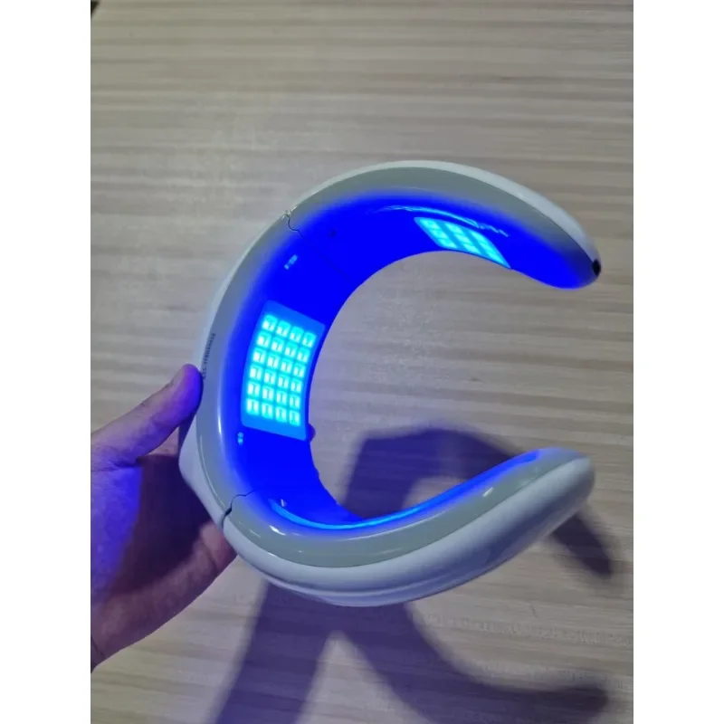 

Облегчение боли в шее, плечах, красный, синий свет, терапевтический массажер, устройство для расслабления мышц шейного спондильоза, USB