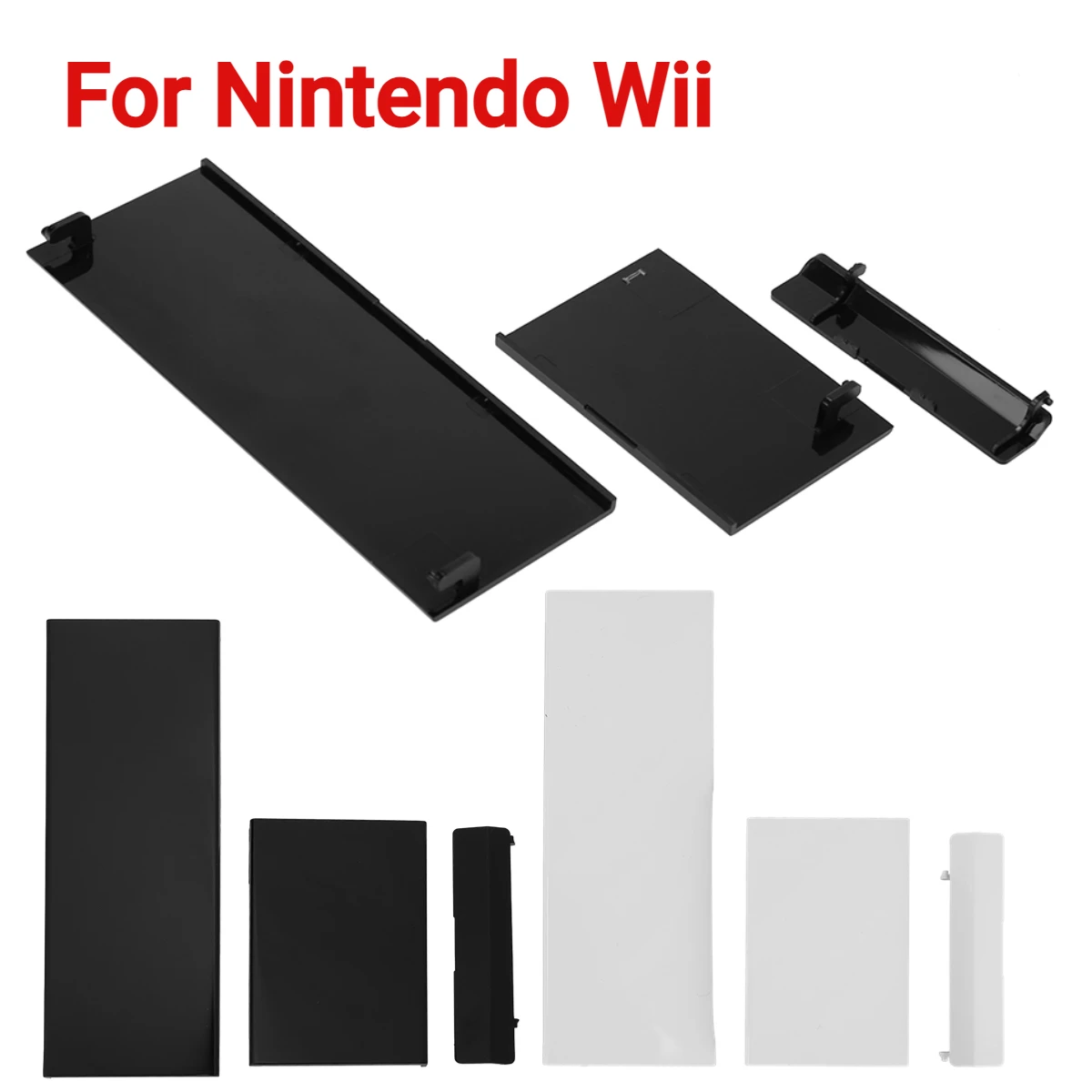 3Pcs/set Replacement Door Slot Cover Lid kit for Nintendo Wii Console Digital Memory Card Door GC Memory Door GC Controller Door