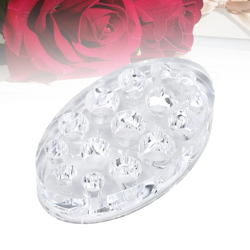 رف كأس الحبر رف الصباغ الأكريليك تصميم شفاف لحبر الوشم والحواجب سهل الاستخدام وتنظيف كوب الصباغ الأكريليك