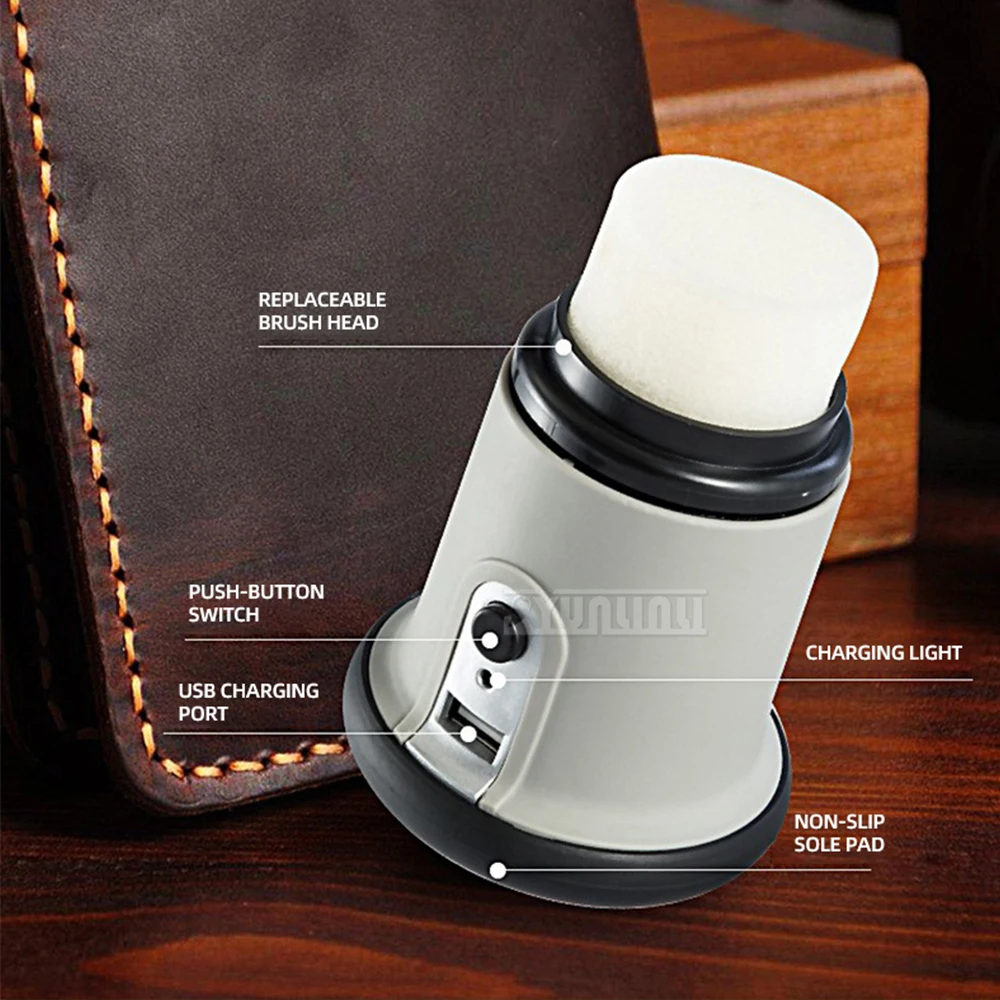 eElectric Shoe Polisher Brush Leather Care Smooth Polishing Electric Shoe Polishers Machine Household Portabl