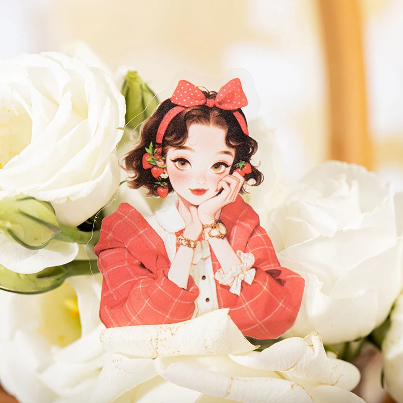 

6 styles 20 pcs My afternoon series cute girls theme stickers Decorative paper Scrapbooking Material Junk Journal Supplies