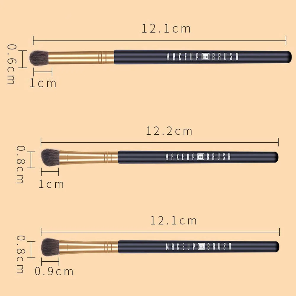 3Pcs/set Women Girls Beauty salon Ins Net red Makeup artist Eye Shadow Brush Eye Shadow Stick Makeup Brush Beauty Tool