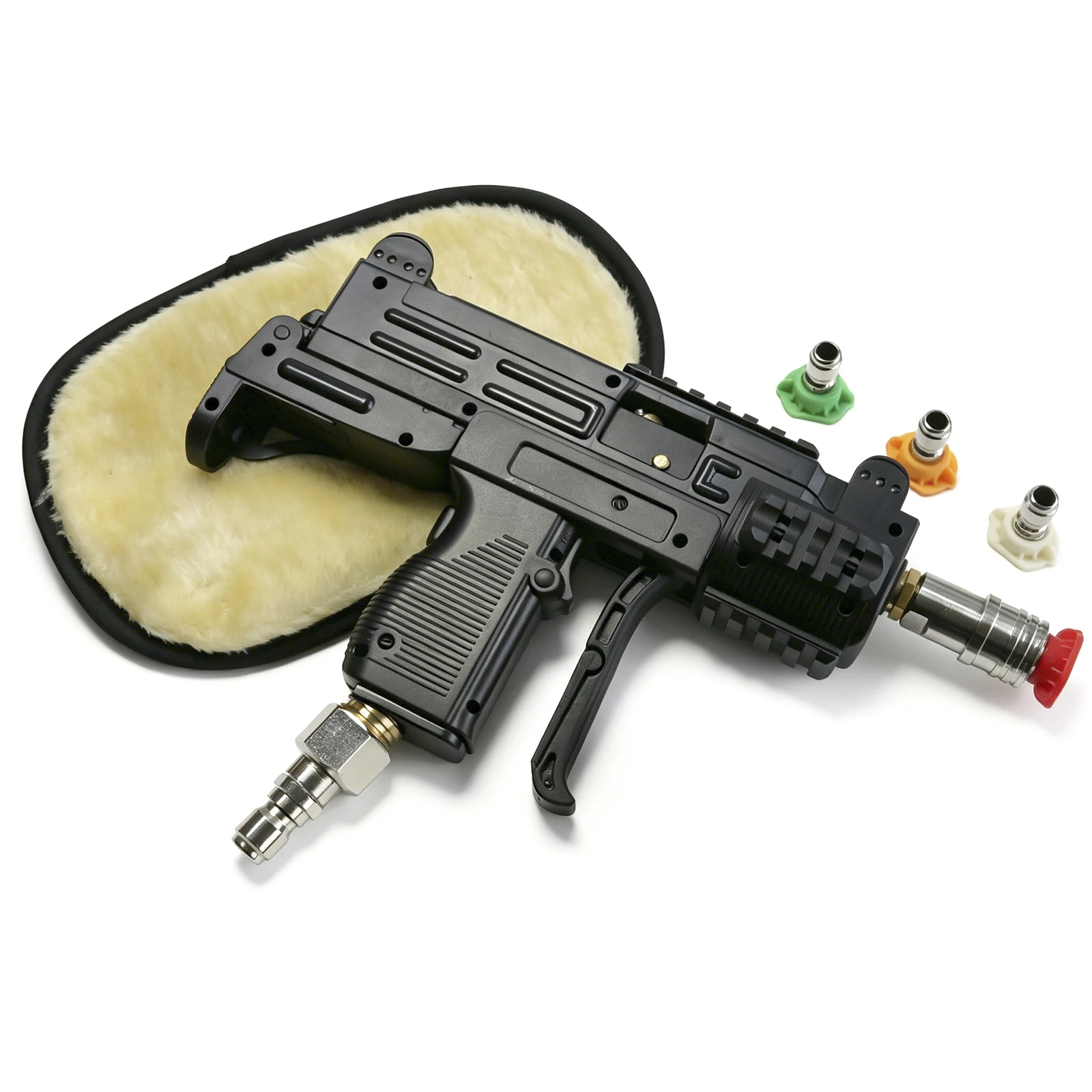 

High Pressure Car Washer With 4 Spray Nozzles & Quick Connect Fittings 1/4" Interface Plastic Auto Washing Water Sprayer