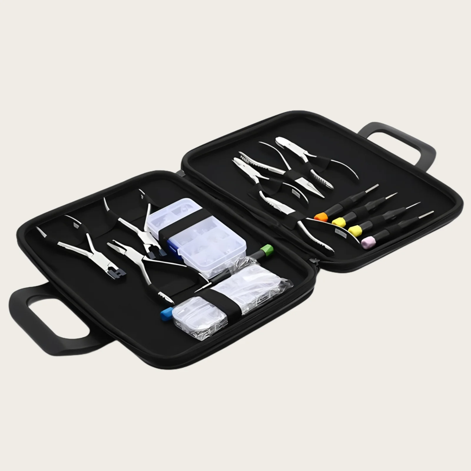 

Профессиональный набор инструментов для очков 7 в 1 с 6 отвертками — регулируемые носовые упоры, храмовыми ручками и мостовым ключом для очков без оправы