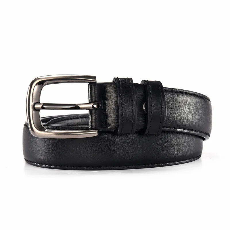 2.2cm 2.8cm Width New Women\'s Belt Classic Pin Buckle Belt Fashion PU Leather Premium Feeling Pant Belts Black Coffee Brown