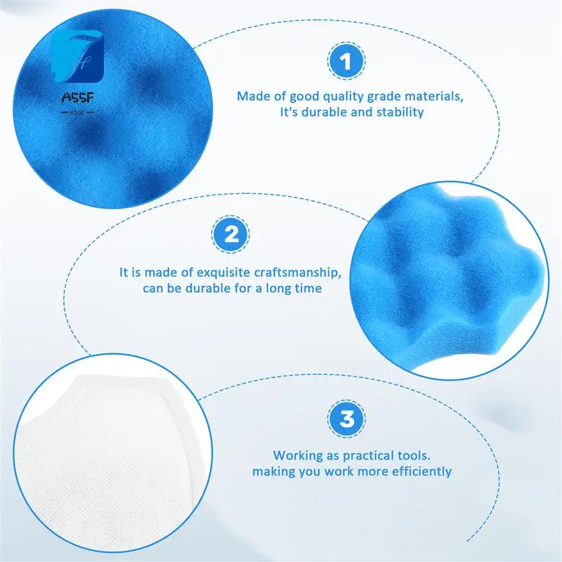 

A55F-10Set Синий губчатый фильтр Белый хлопковый фильтр для печени для деталей пылесоса серии DJ97-01040C